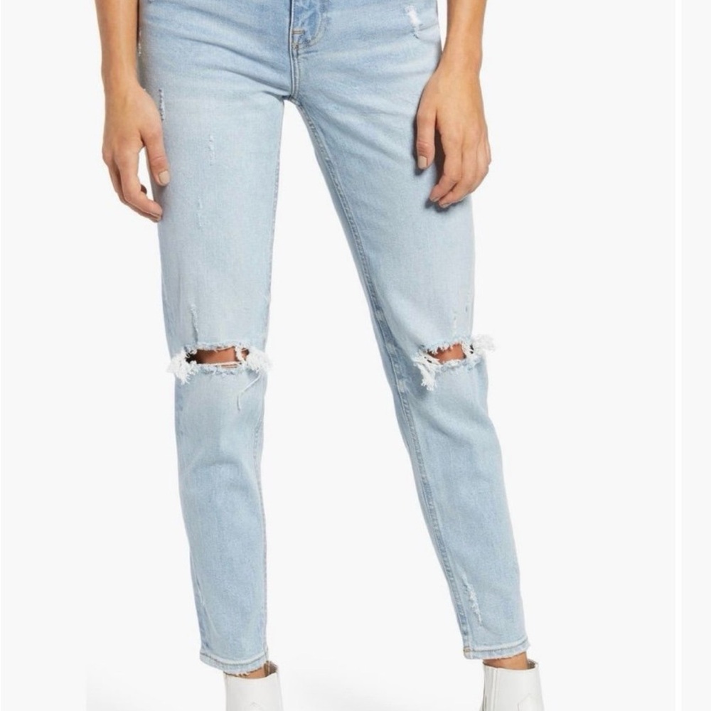 Visgoss Frankie High Waist Slim Straight Denim Jeans